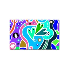 Crazy Pop Art - Doodle Hearts   Sticker Rectangular (10 Pack)
