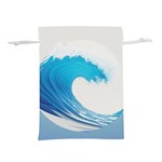 Wave Tsunami Tidal Wave Ocean Sea Water Lightweight Drawstring Pouch (S) Front