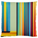 Colorful Rainbow Striped Pattern Stripes Background Large Cushion Case (Two Sides) Back