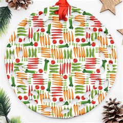Vegetables Round Filigree Ornament (two Sides) by SychEva
