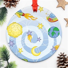 Science Fiction Outer Space Ornament (round) by Salman4z