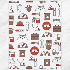 Vector Thin Line Art Vet Seamless Pattern Canvas 12  X 16  by Salman4z