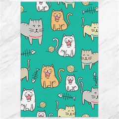 Seamless-pattern-cute-cat-cartoon-with-hand-drawn-style Canvas 24  X 36  by Salman4z