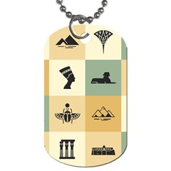 Egyptian-flat-style-icons Dog Tag (two Sides) by Salman4z