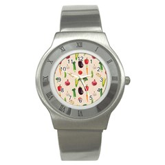 Vegetables Stainless Steel Watch by SychEva