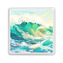 Waves Ocean Sea Tsunami Nautical Painting Memory Card Reader (square) by Ravend
