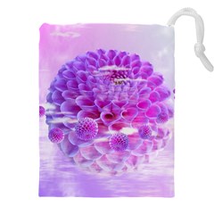 Dahlia Blossom Bloom Dahlias Fall Drawstring Pouch (4xl) by danenraven