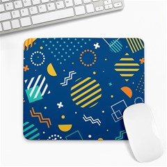 Flat-design-geometric-shapes-background Large Mousepad by Salman4z