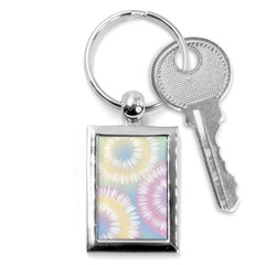 Tie Dye Pattern Colorful Design Key Chain (rectangle)