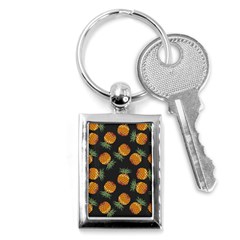 Pineapple Background Pineapple Pattern Key Chain (rectangle) by pakminggu