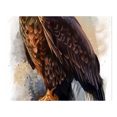 Eagle Art Eagle Watercolor Painting Bird Animal Two Sides Premium Plush Fleece Blanket (large) by pakminggu