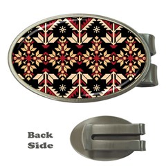 Vector Illustration Of Ukrainian Folk Seamless Pattern Ethnic Ornament Border Element Traditional Money Clips (oval)  by pakminggu