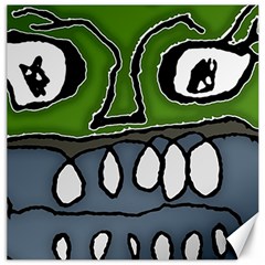Extreme Closeup Angry Monster Vampire Canvas 16  X 16  by dflcprintsclothing