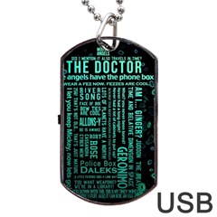 Tardis Doctor Who Technology Number Communication Dog Tag Usb Flash (two Sides)