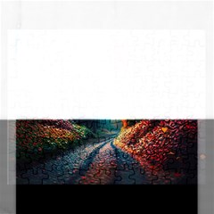 Forest Autumn Fall Painting Rectangular Jigsaw Puzzl