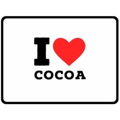 I Love Cocoa Fleece Blanket (large) by ilovewhateva