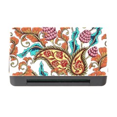 Flowers Pattern Texture White Background Paisley Memory Card Reader With Cf by danenraven