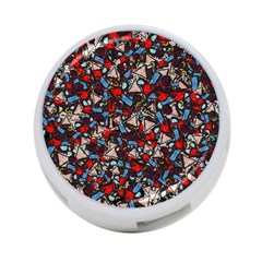 Harmonious Chaos Vibrant Abstract Design 4-port Usb Hub (two Sides) by dflcprintsclothing