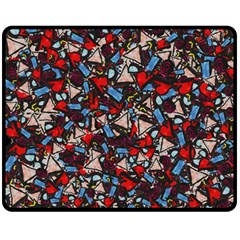 Harmonious Chaos Vibrant Abstract Design Fleece Blanket (medium) by dflcprintsclothing