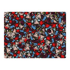 Harmonious Chaos Vibrant Abstract Design Two Sides Premium Plush Fleece Blanket (mini) by dflcprintsclothing