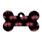Chic Dreams Botanical Motif Pattern Design Dog Tag Bone (One Side) Front