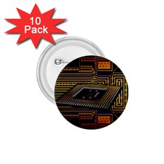 Processor Cpu Board Circuit 1 75  Buttons (10 Pack) by Wav3s