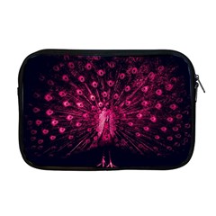 Peacock Pink Black Feather Abstract Apple Macbook Pro 17  Zipper Case
