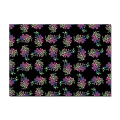 Midnight Noir Garden Chic Pattern Sticker A4 (100 Pack) by dflcprintsclothing