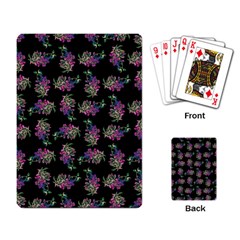 Midnight Noir Garden Chic Pattern Playing Cards Single Design (rectangle) by dflcprintsclothing