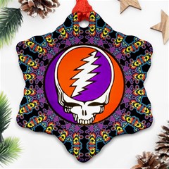 Gratefuldead Grateful Dead Pattern Snowflake Ornament (two Sides) by Cowasu