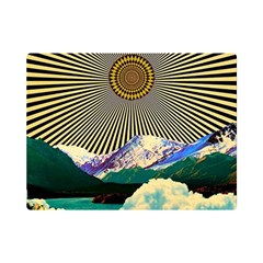 Surreal Art Psychadelic Mountain Premium Plush Fleece Blanket (mini) by Cowasu