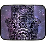 Hamsa Hand Two Sides Fleece Blanket (Mini) 35 x27  Blanket Front