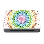 Mandala Pattern Rainbow Pride Memory Card Reader with CF Front