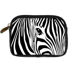 Animal Cute Pattern Art Zebra Digital Camera Leather Case by Amaryn4rt