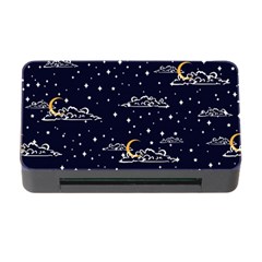 Hand-drawn-scratch-style-night-sky-with-moon-cloud-space-among-stars-seamless-pattern-vector-design- Memory Card Reader With Cf by uniart180623