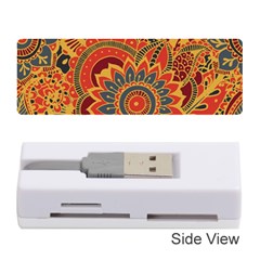 Bright-seamless-pattern-with-paisley-mehndi-elements-hand-drawn-wallpaper-with-floral-traditional Memory Card Reader (stick) by uniart180623