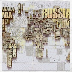 3d Typography World Map Canvas 12  X 12  by uniart180623