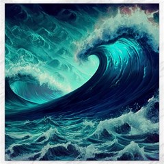 Ai Generated Waves Ocean Sea Tsunami Nautical Fantasy Canvas 16  X 16 