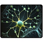 Ai Generated Neuron Network Connection Fleece Blanket (Medium) 60 x50  Blanket Front