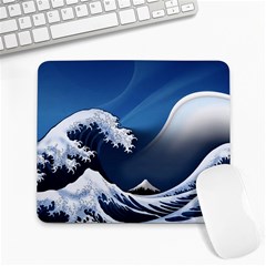 The Great Wave Off Kanagawa Large Mousepad by Grandong