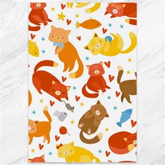 Seamless Pattern With Kittens White Background Canvas 12  X 18  by Simbadda