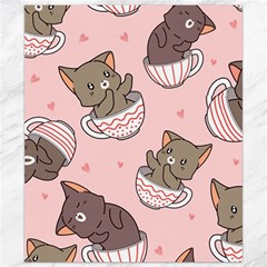 Seamless Pattern Adorable Cat Inside Cup Canvas 8  X 10  by Simbadda