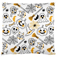 Funny Hand Drawn Halloween Pattern Large Cushion Case (two Sides) by Simbadda