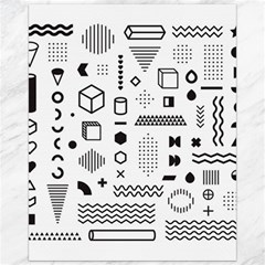 Pattern Hipster Abstract Form Geometric Line Variety Shapes Polkadots Fashion Style Seamless Canvas 16  X 20  by Simbadda