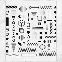 Pattern Hipster Abstract Form Geometric Line Variety Shapes Polkadots Fashion Style Seamless Canvas 20  X 24  by Simbadda