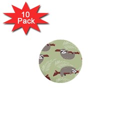 Sloths-pattern-design 1  Mini Buttons (10 Pack) 