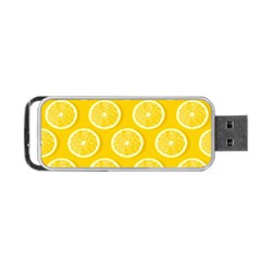 Lemon-fruits-slice-seamless-pattern Portable Usb Flash (one Side) by Simbadda