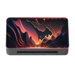 Fire Flame Burn Hot Heat Light Burning Orange Memory Card Reader With Cf by pakminggu