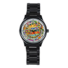 Supersonic Sunblast Stainless Steel Round Watch by chellerayartisans