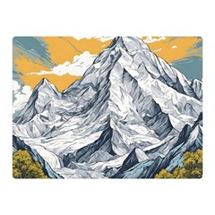 Nature Mountains Landscape Forest Two Sides Premium Plush Fleece Blanket (mini) by Ravend